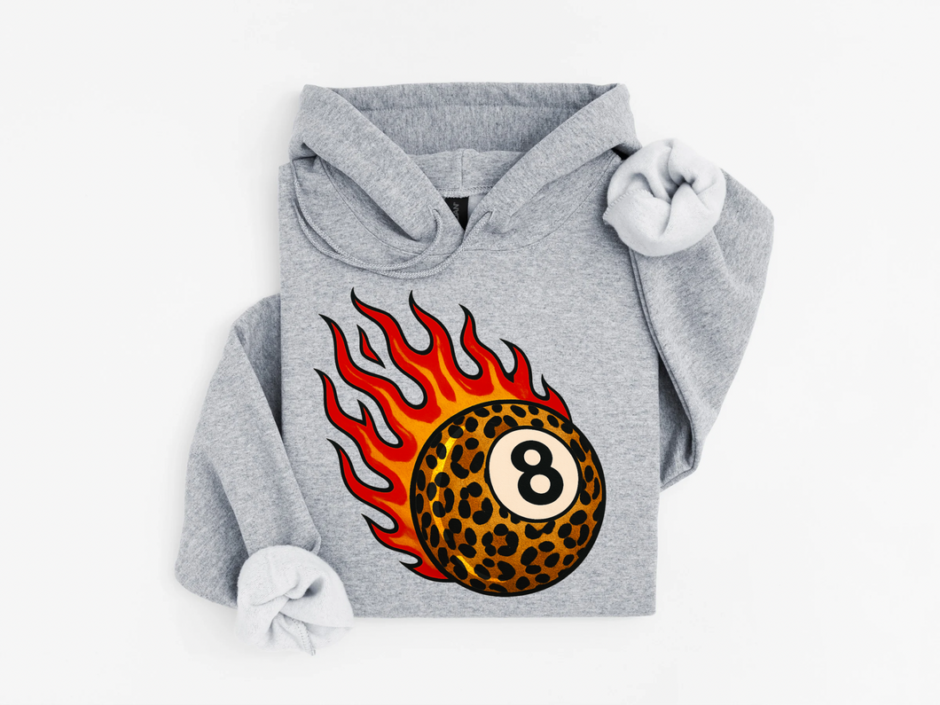Flaming 8Ball Hoodie