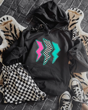 Load image into Gallery viewer, Checkered Lightning Hoodie
