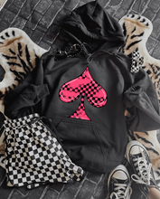 Load image into Gallery viewer, Neon Pink Spade Hoodie
