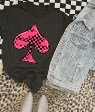 Load image into Gallery viewer, Neon Pink Spade Graphic Tee
