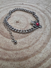 Load image into Gallery viewer, Cactus and Pink Stone Cuban Chain Bracelet
