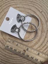 Load image into Gallery viewer, Card Theme Hoop Fashion Earrings - 2 inch drop

