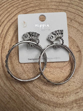 Load image into Gallery viewer, Card Theme Hoop Fashion Earrings - 2 inch drop
