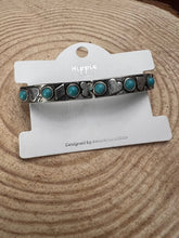 Load image into Gallery viewer, Card Theme Stretch Bracelet with Faux Turquoise

