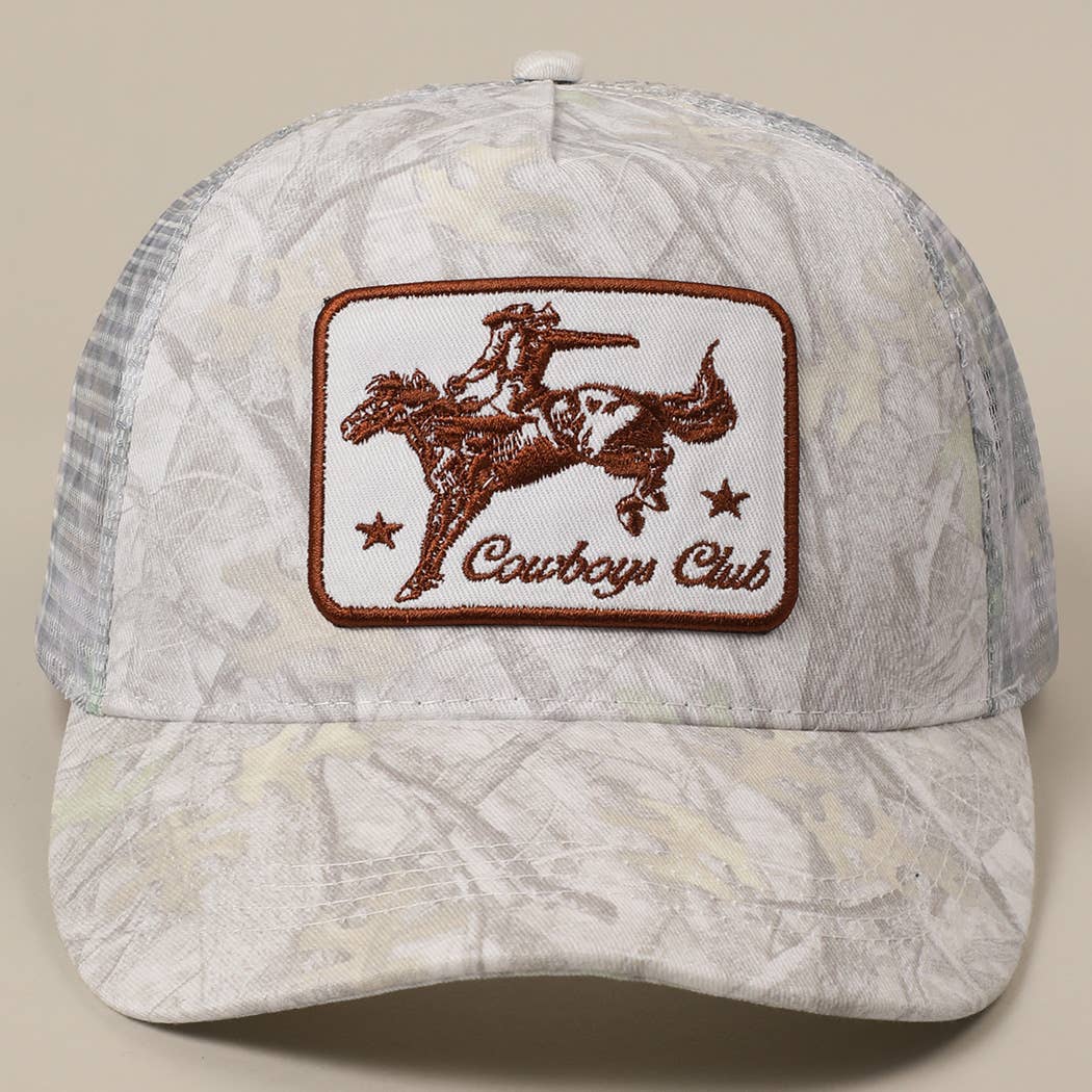 Cowboys Club Embroidered Patch Mesh Cap