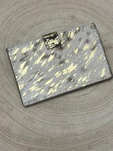 Load image into Gallery viewer, Cowhide Credit Card Wallet - Acid Wash Gold
