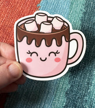 Load image into Gallery viewer, Cute Hot Cocoa Vinyl Sticker, 3&quot; x 2.8&quot;
