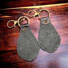 Load image into Gallery viewer, Embossed Leather Key Chain - Magenta
