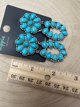 Load image into Gallery viewer, Faux Turquoise Cluster Post Earrings - 2 1/4 inch Statement Size
