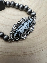 Load image into Gallery viewer, Faux White Buffalo Stretch Bracelet
