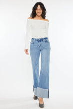 Load image into Gallery viewer, Kan Can Mid Rise Wide Flare Cuff Jeans
