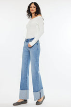 Load image into Gallery viewer, Kan Can Mid Rise Wide Flare Cuff Jeans
