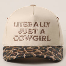 Load image into Gallery viewer, Literally Just a Cowgirl Leopard Trucker Hat
