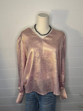 Load image into Gallery viewer, Metallic Long Sleeve Blouse
