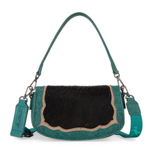 Load image into Gallery viewer, Montana West Cowhide Mini Shoulder Bag - Turquoise
