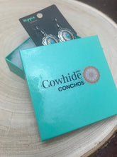 Load image into Gallery viewer, Oval Concho Earrings with Faux Turquoise
