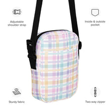 Load image into Gallery viewer, Pastel Plaid Crossbody Bag
