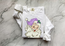 Load image into Gallery viewer, Purple Santa Hat Sweatshirt
