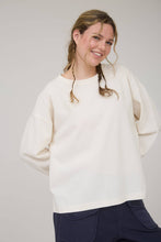 Load image into Gallery viewer, Round Up Raw Edge Marled Knit Top - Brown or Oatmeal
