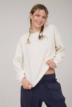Load image into Gallery viewer, Round Up Raw Edge Marled Knit Top - Brown or Oatmeal
