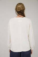 Load image into Gallery viewer, Round Up Raw Edge Marled Knit Top - Brown or Oatmeal
