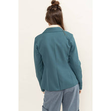 Load image into Gallery viewer, Single Button Blazer - Dusty Blue or Black
