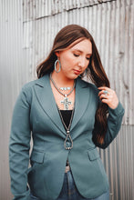 Load image into Gallery viewer, Single Button Blazer - Dusty Blue or Black
