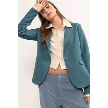 Load image into Gallery viewer, Single Button Blazer - Dusty Blue or Black
