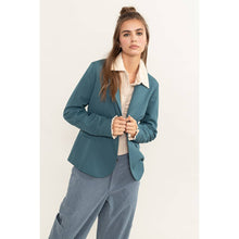 Load image into Gallery viewer, Single Button Blazer - Dusty Blue or Black
