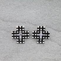 Load image into Gallery viewer, Western Cross Metal Stud Earrings
