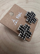 Load image into Gallery viewer, Western Cross Metal Stud Earrings
