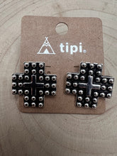 Load image into Gallery viewer, Western Cross Metal Stud Earrings
