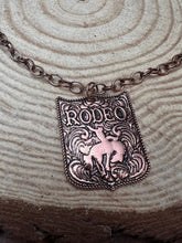 Load image into Gallery viewer, Western Rodeo Pendant Necklace (Brass color) - 22 inch + 3
