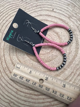 Load image into Gallery viewer, Western Teardrop Earrings with Pink Stones - 2 1/2 inch drop
