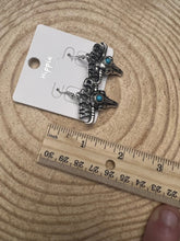 Load image into Gallery viewer, Wild Bull Skull Earrings - 1 1/2 inch drop
