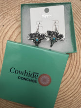 Load image into Gallery viewer, Wild Bull Skull Earrings - 1 1/2 inch drop

