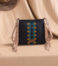 Load image into Gallery viewer, Wrangler Aztec Embroidered Crossbody Bag - Black
